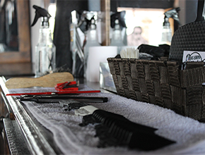 interior of barbers